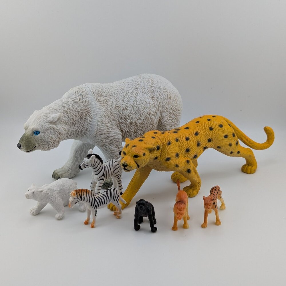 Bundle of 8 Animal Figures – Wildlife Collection, Great for Play & Display